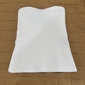 Caroline Constas Revolve Ivory White Sleevles Side Slit Top Size Medium